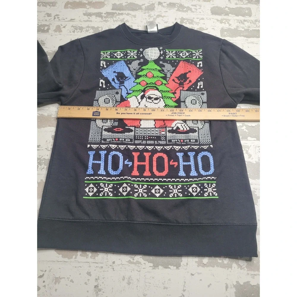 Fifth Sun DJ Santa Crew Neck Sweater Men's Medium Black‎ Christmas Holiday